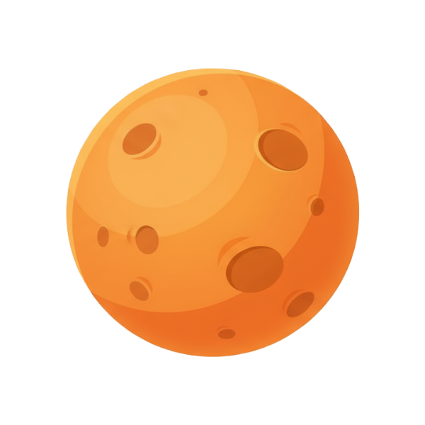 Orange planet illustration